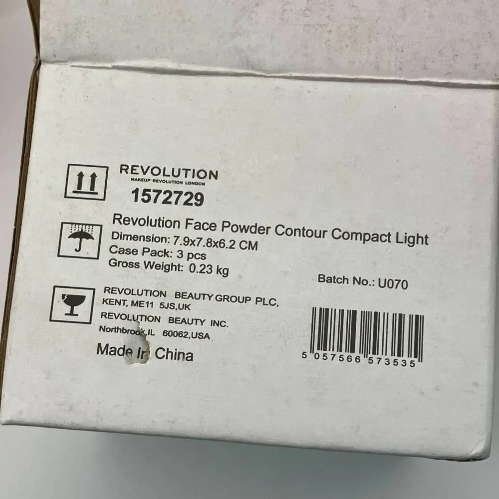 Revolution Face Powder Contour Compact Light Contouring palette 0.24 OZ 3 Pieces